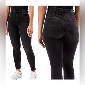 American Eagle Outfitters Curvy Super High Rise Dark Gray/Black Jegging